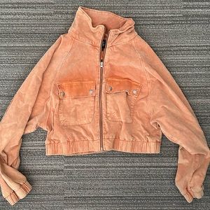BDG Orange Corduroy Cropped Jacket